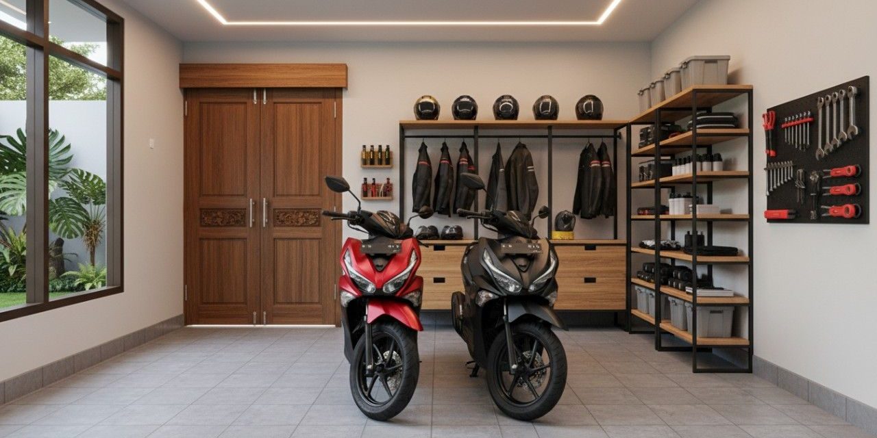 Bikin Rumah Lebih Rapi! Ini Ide Garasi Motor Di Samping Rumah