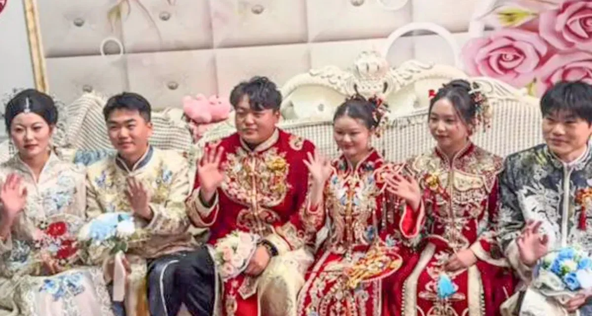 Fenomena Pernikahan Unik Tiga Saudara Kembar Di China